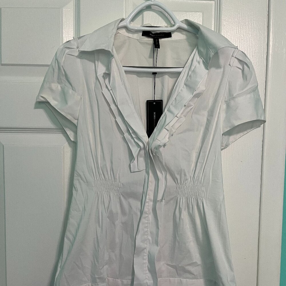 BCBGMaxazria White Button down blouse
